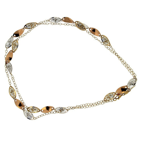 Collier Guidetti - Collier en or blanc et jaune 58 Facettes G1469