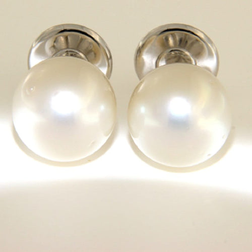 Boucles d'oreilles Guidetti - Boucles d’oreilles en or blanc avec perles australiennes 58 Facettes G1306