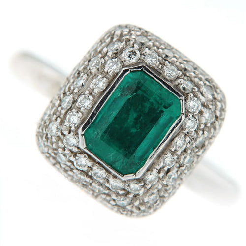 Bague Guidetti - Bague en or blanc, saphir central et diamants taille brillant 58 Facettes G321