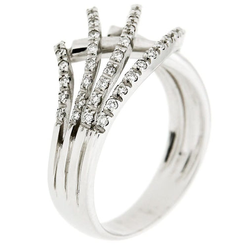 Bague 54 Guidetti - Bague en or blanc avec diamants 58 Facettes G1481
