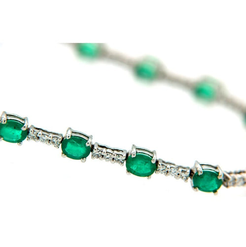 Bracelet Guidetti - Bracelet en or blanc avec diamants et émeraudes 58 Facettes G598