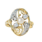 Bague 58 Jugendstil - Bague en or jaune et blanc 585, perle et diamants 58 Facettes HJ250160