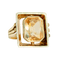 Bague 53 Vintage - Bague en or jaune 14 carats avec citrin 58 Facettes HJ250136