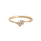 Bague 59 Solitaire - Bague en or jaune 14K avec diamant 58 Facettes HJ250118