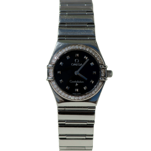 Montre Omega Constellation - Montre de dame en acier inoxydable, lunette diamantée 58 Facettes 1923
