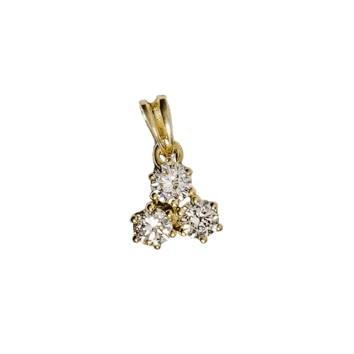 Pendentif Dreigestirn - Pendentif en or jaune 14 carats diamants 58 Facettes 2820