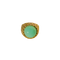 Bague 52.5 Bague vintage en or jaune 18 carats avec cabochon de chrysoprase 58 Facettes 2884
