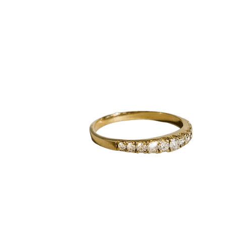 Bague 61.5 18 Karat Halbmemory-Ring en or jaune diamants 58 Facettes 2506