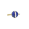 Bague 55 Vintage - Bague en or jaune 14 carats avec lapis et diamants 58 Facettes 2372