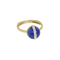 Bague 55 Vintage - Bague en or jaune 14 carats avec lapis et diamants 58 Facettes 2372