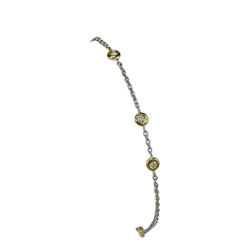 Bracelet Armkettchen en platine et or jaune 58 Facettes 2485
