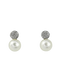 Boucles d'oreilles Perlenohrringe - Boucles d'oreilles en or blanc 585 avec diamants 58 Facettes 2305