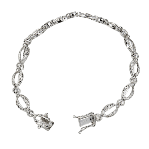 Bracelet Bracelet en or blanc 750 et diamants 58 Facettes 2512