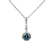Collier Collier en or blanc avec aigue-marine et diamants 58 Facettes 2139