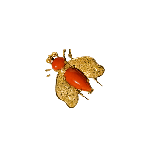 Pendentif Pendentif abeille en or 18 carats et corail 58 Facettes 2020