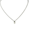 Collier Chaîne en or blanc 18 carats avec pendentif perle 58 Facettes 2251