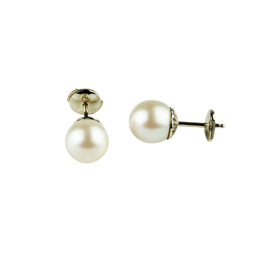 Boucles d'oreilles Honey Jewelry - Boucles d'oreilles perles en or jaune 18K 58 Facettes 1949