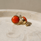 Boucles d'oreilles Honey Jewelry - Boucles d’oreilles corail en or jaune 14 carats 58 Facettes 2660