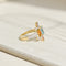 Bague 56 Bague en or jaune 18K avec pierres colorées et diamants 58 Facettes 2654