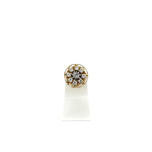 Bague 57 Bague chou or rose et pierres synthétiques 58 Facettes Z1351777