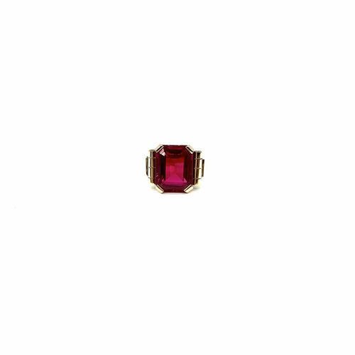 Bague 61 Bague en or jaune et corindon synthétique 58 Facettes Z1351783