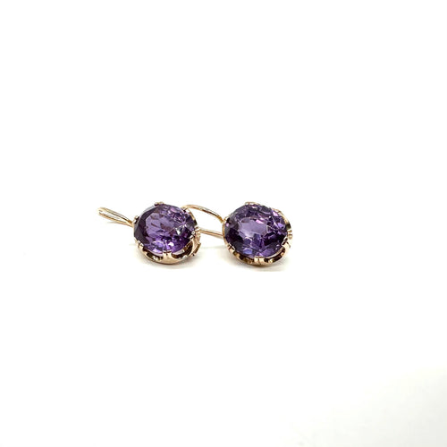 Boucles d'oreilles Boucles d'oreilles - Corindon synthétique en or rose 58 Facettes Z15B51676