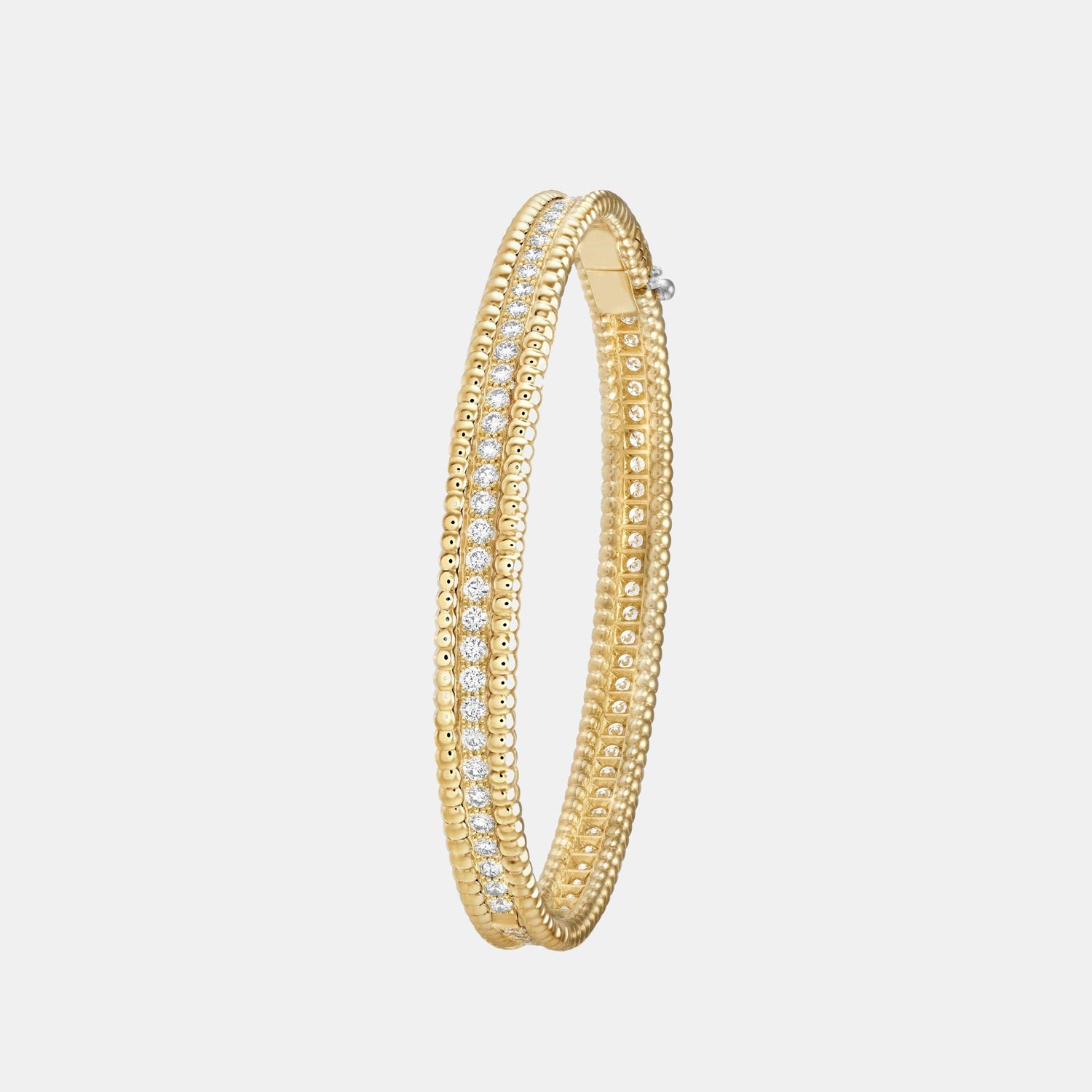 Bracelet Perlée Or jaune Diamant 2.16ct