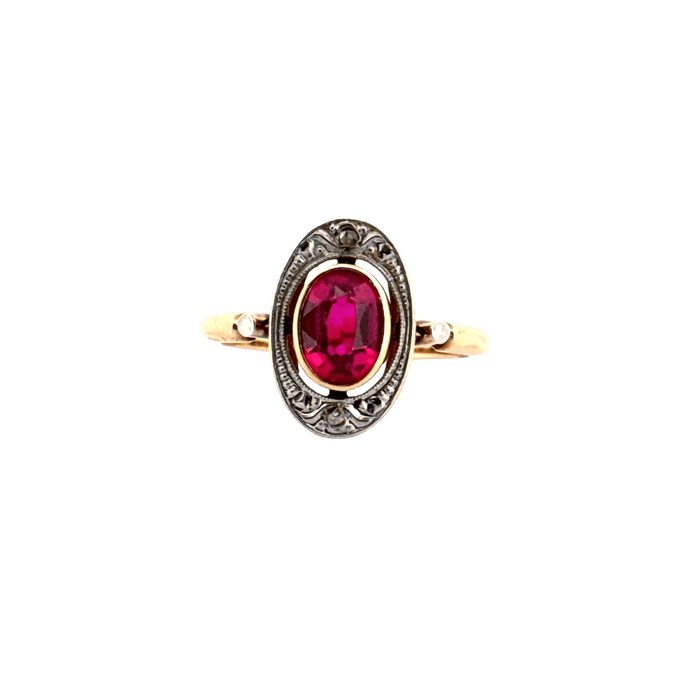 Bague 56 Bague  Art-Déco Rubis 58 Facettes 88-GS36656