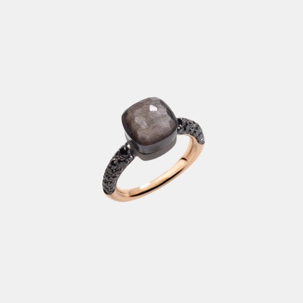 Bague Nudo Or rose Obsidienne 4.3ct