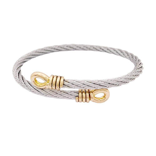 Bracelet Fred Force 10 - Bracelet en or jaune 750 et acier 58 Facettes 34067