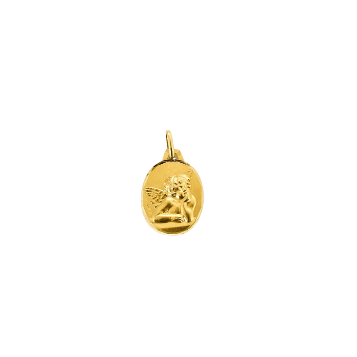 Pendentif AUGIS - Médaille ange Raphaël or jaune 58 Facettes