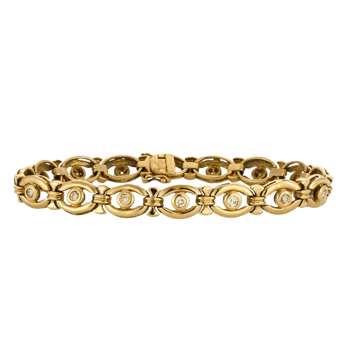 Bracelet Bracelet or jaune diamants 58 Facettes LP502/12