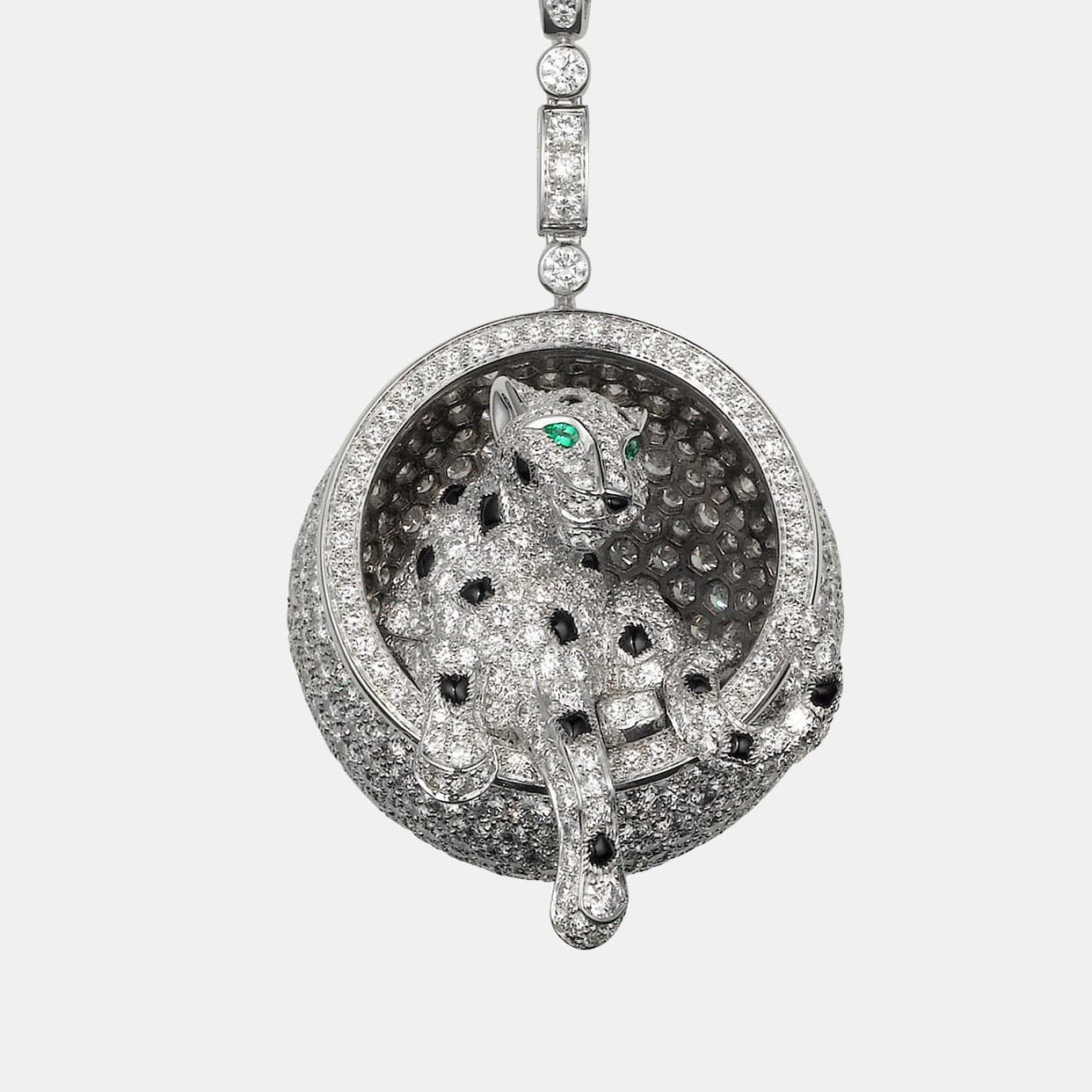 Collier Panthère Or blanc Diamant