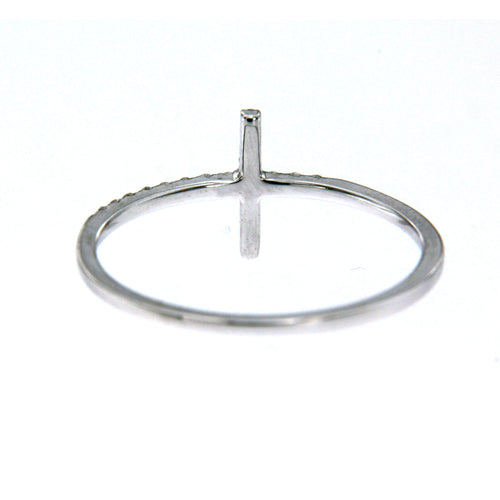 Bague 52 Bague design contemporaine en or blanc 18 carats et diamants 58 Facettes