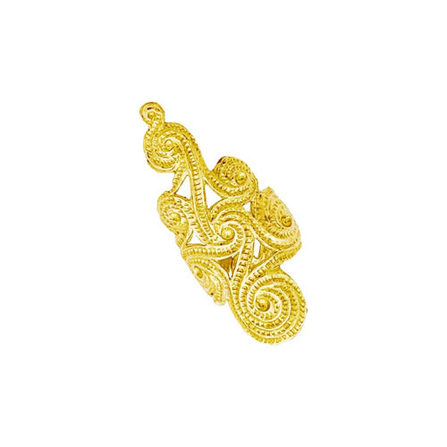 Bague 51 Bague « Volutes » en or jaune 18 carats 58 Facettes 35269