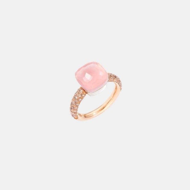 Bague Nudo Or rose Quartz