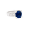 Bague 53 Bague en or blanc 750 sertie d’un saphir et diamants 58 Facettes 34263