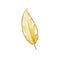 Broche Broche feuille texturée en or jaune 750 58 Facettes 35281