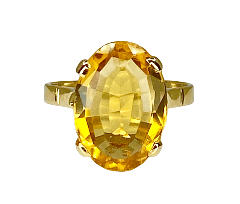 Bague 52 Bague or jaune, citrine 58 Facettes AB385