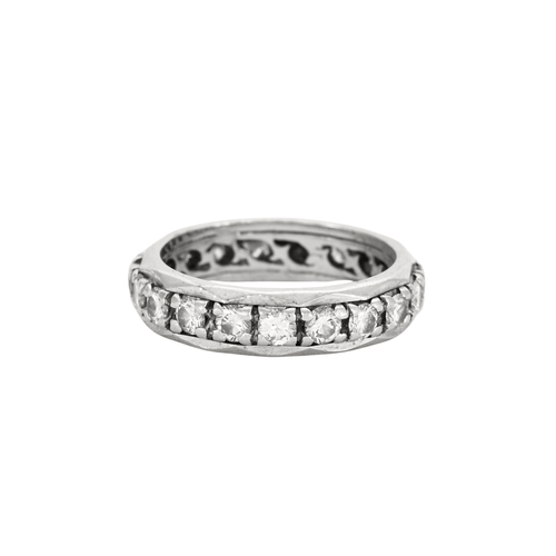 Bague 50 Alliance en or gris et diamants 58 Facettes DV0647-1