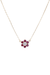 Collier Collier marguerite or jaune diamant et rubis 58 Facettes 088471