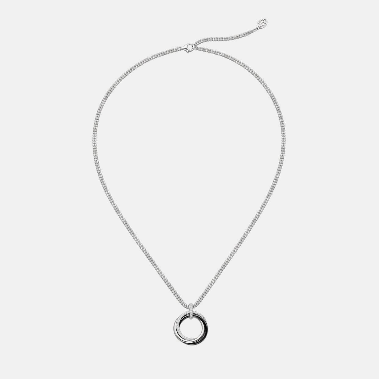 Collier Trinity Or blanc Diamant