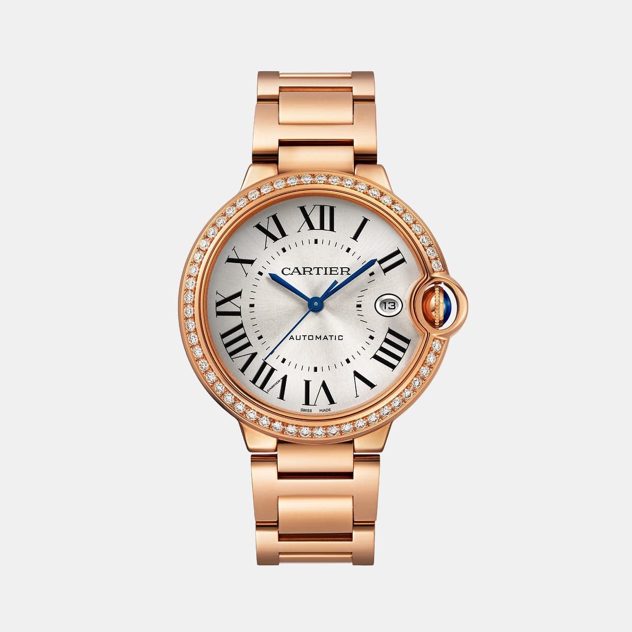 Montre Ballon Bleu de Cartier Or rose Diamant