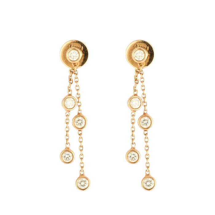 DE BEERS - MY FIRST CLEA - Pair of rose gold and diamond earrings