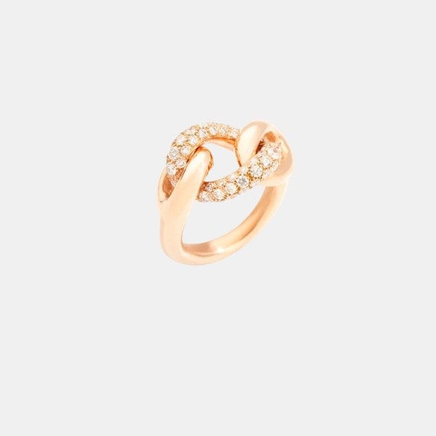 Bague Catene Or rose Diamant 1.1ct