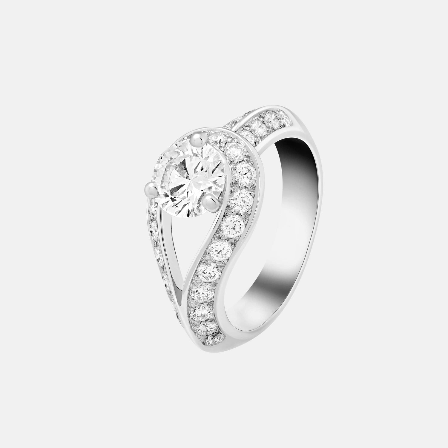 Bague Couture Platine Diamant 1ct