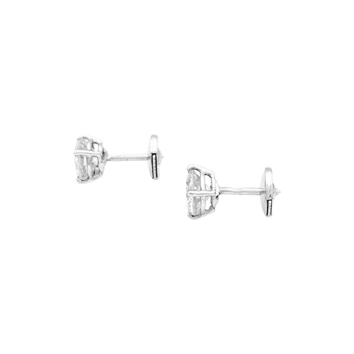 Boucles d'oreilles Boucles d’oreilles puces en or blanc 18 carats et diamants 58 Facettes 35114