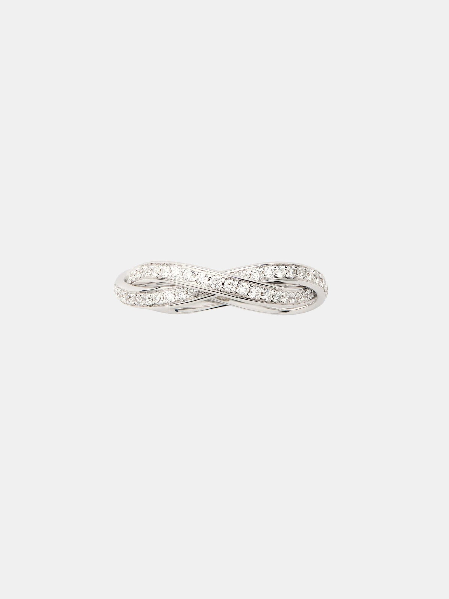 Bague Tresse Or blanc Diamant 0.6ct