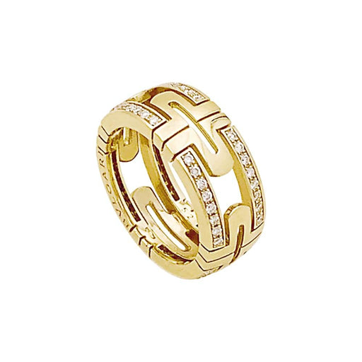 Bague 52 Bulgari Parentesi - Bague en or jaune et diamants 58 Facettes 35005