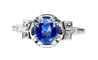 Bague 56 Bague saphir et diamants vers 1900 58 Facettes AB306